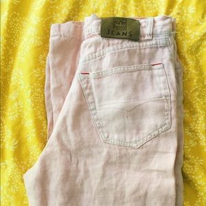 🏵light pink linen highwaisted pants🎀